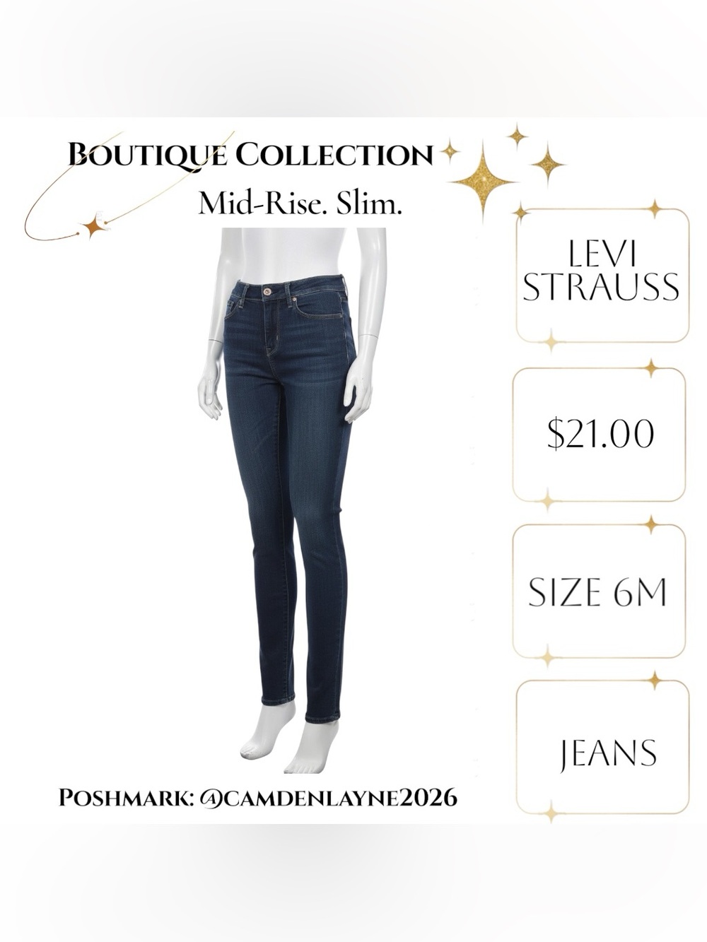 Levi's Dark Blue Skinny Jeans - Picture 6 of 12